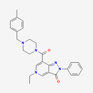 5-ethyl-7-(4-(4-methylbenzyl)piperazine-1-carbonyl)-2-phenyl-2H-pyrazolo[4,3-c]pyridin-3(5H)-one