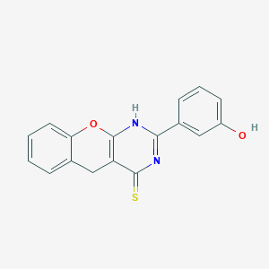 2-(3-Hydroxyphenyl)-1,5-dihydrochromeno[2,3-d]pyrimidine-4-thione
