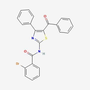 molecular formula C23H15BrN2O2S B2604130 N-(5-benzoyl-4-phenyl-1,3-thiazol-2-yl)-2-bromobenzamide CAS No. 312606-00-1