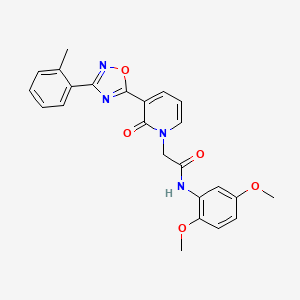 molecular formula C24H22N4O5 B2604134 N-(2,5-dimethoxyphenyl)-2-[3-[3-(2-methylphenyl)-1,2,4-oxadiazol-5-yl]-2-oxopyridin-1(2H)-yl]acetamide CAS No. 1251545-49-9