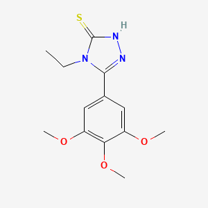 molecular formula C13H17N3O3S B2604151 4-乙基-5-(3,4,5-三甲氧基苯基)-4H-1,2,4-三唑-3-硫醇 CAS No. 23714-51-4