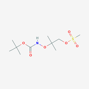 tert-butyl N-{[1-(methanesulfonyloxy)-2-methylpropan-2-yl]oxy}carbamate