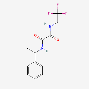 molecular formula C12H13F3N2O2 B2604156 N1-(1-phenylethyl)-N2-(2,2,2-trifluoroethyl)oxalamide CAS No. 1211100-83-2