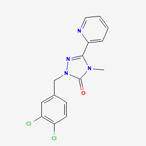molecular formula C15H12Cl2N4O B2604165 1-(3,4-dichlorobenzyl)-4-methyl-3-(pyridin-2-yl)-1H-1,2,4-triazol-5(4H)-one CAS No. 1795191-92-2