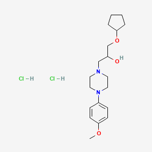 1-(Cyclopentyloxy)-3-(4-(4-methoxyphenyl)piperazin-1-yl)propan-2-ol dihydrochloride