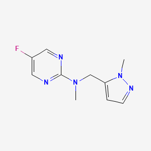 5-fluoro-N-methyl-N-((1-methyl-1H-pyrazol-5-yl)methyl)pyrimidin-2-amine