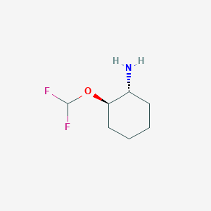 molecular formula C7H13F2NO B2604185 trans-2-(Difluoromethoxy)cyclohexan-1-amine CAS No. 1807921-12-5; 1820570-00-0