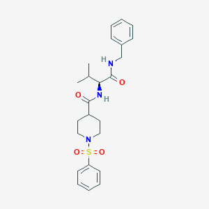 N-[(2S)-1-(benzylamino)-3-methyl-1-oxobutan-2-yl]-1-(phenylsulfonyl)piperidine-4-carboxamide