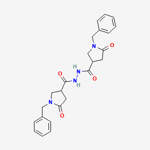 molecular formula C24H26N4O4 B2604197 1-benzyl-N'-(1-benzyl-5-oxopyrrolidine-3-carbonyl)-5-oxopyrrolidine-3-carbohydrazide CAS No. 2415631-83-1