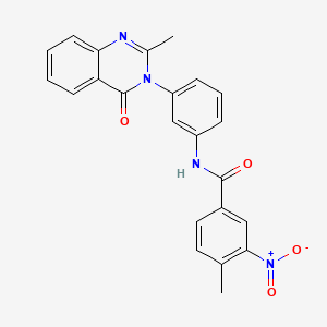 molecular formula C23H18N4O4 B2604199 4-methyl-N-[3-(2-methyl-4-oxo-3,4-dihydroquinazolin-3-yl)phenyl]-3-nitrobenzamide CAS No. 898428-46-1