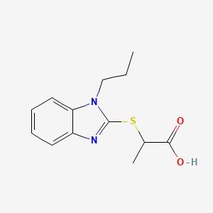 2-[(1-propyl-1H-1,3-benzodiazol-2-yl)sulfanyl]propanoic acid