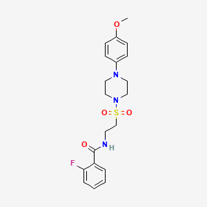 2-fluoro-N-(2-((4-(4-methoxyphenyl)piperazin-1-yl)sulfonyl)ethyl)benzamide