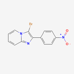 molecular formula C13H8BrN3O2 B2604224 3-溴-2-(4-硝基苯基)咪唑并[1,2-a]吡啶 CAS No. 22244-95-7