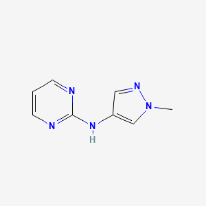 molecular formula C8H9N5 B2604233 N-(1-methylpyrazol-4-yl)pyrimidin-2-amine CAS No. 1153210-84-4