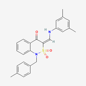 (3E)-3-{[(3,5-dimethylphenyl)amino]methylene}-1-(4-methylbenzyl)-1H-2,1-benzothiazin-4(3H)-one 2,2-dioxide