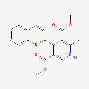 molecular formula C20H20N2O4 B2604259 Dimethyl 2,6-dimethyl-4-(2-quinolinyl)-1,4-dihydro-3,5-pyridinedicarboxylate CAS No. 50672-80-5