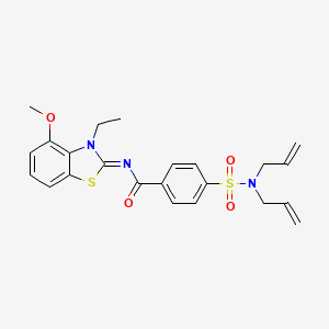 (Z)-4-(N,N-diallylsulfamoyl)-N-(3-ethyl-4-methoxybenzo[d]thiazol-2(3H)-ylidene)benzamide