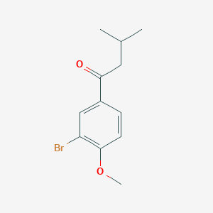 molecular formula C12H15BrO2 B2604273 1-(3-Bromo-4-methoxyphenyl)-3-methylbutan-1-one CAS No. 1152852-08-8