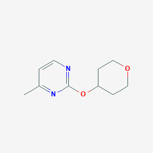 molecular formula C10H14N2O2 B2604289 4-甲基-2-(氧杂-4-基)嘧啶 CAS No. 2198300-48-8