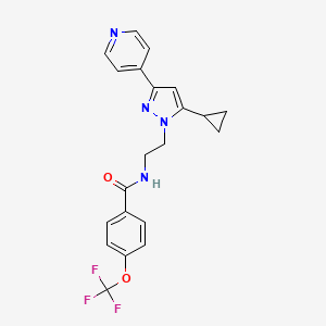 N-(2-(5-cyclopropyl-3-(pyridin-4-yl)-1H-pyrazol-1-yl)ethyl)-4-(trifluoromethoxy)benzamide