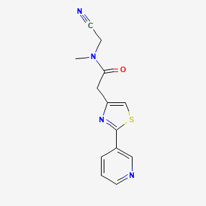 N-(cyanomethyl)-N-methyl-2-[2-(pyridin-3-yl)-1,3-thiazol-4-yl]acetamide