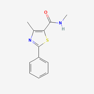molecular formula C12H12N2OS B2604301 N,4-dimethyl-2-phenyl-1,3-thiazole-5-carboxamide CAS No. 320420-84-6