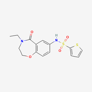 N-(4-ethyl-5-oxo-2,3,4,5-tetrahydrobenzo[f][1,4]oxazepin-7-yl)thiophene-2-sulfonamide
