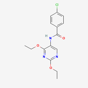 4-chloro-N-(2,4-diethoxypyrimidin-5-yl)benzamide
