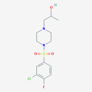 1-(4-((3-Chloro-4-fluorophenyl)sulfonyl)piperazin-1-yl)propan-2-ol