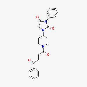 molecular formula C24H25N3O4 B2604326 1-(1-(4-Oxo-4-phenylbutanoyl)piperidin-4-yl)-3-phenylimidazolidine-2,4-dione CAS No. 2034330-88-4