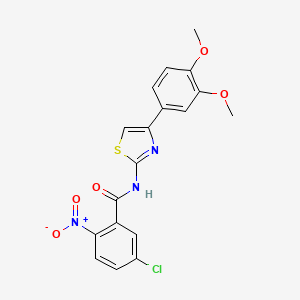 5-chloro-N-[4-(3,4-dimethoxyphenyl)-1,3-thiazol-2-yl]-2-nitrobenzamide
