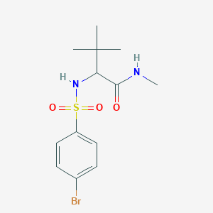 molecular formula C13H19BrN2O3S B2604331 2-{[(4-溴苯基)磺酰]氨基}-N,3,3-三甲基丁酰胺 CAS No. 318498-19-0