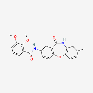molecular formula C23H20N2O5 B2604332 2,3-dimethoxy-N-(8-methyl-11-oxo-10,11-dihydrodibenzo[b,f][1,4]oxazepin-2-yl)benzamide CAS No. 921891-32-9