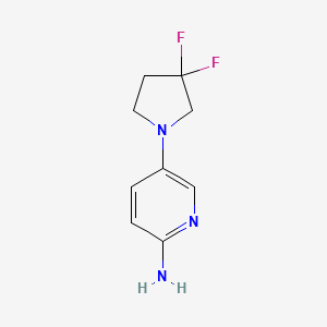 molecular formula C9H11F2N3 B2604341 5-(3,3-Difluoropyrrolidin-1-yl)pyridin-2-amine CAS No. 1211583-63-9