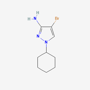 molecular formula C9H14BrN3 B2604351 4-bromo-1-cyclohexyl-1H-pyrazol-3-amine CAS No. 1248796-32-8
