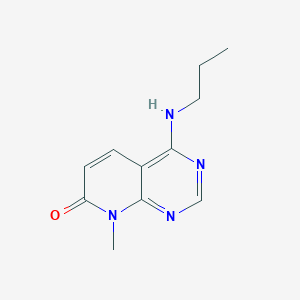 molecular formula C11H14N4O B2604360 8-methyl-4-(propylamino)pyrido[2,3-d]pyrimidin-7(8H)-one CAS No. 2034548-47-3