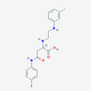 molecular formula C19H22FN3O3 B2604362 4-(4-Fluoroanilino)-2-[2-(3-methylanilino)ethylamino]-4-oxobutanoic acid CAS No. 1031806-47-9