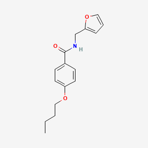 molecular formula C16H19NO3 B2604376 4-butoxy-N-(furan-2-ylmethyl)benzamide CAS No. 329223-10-1