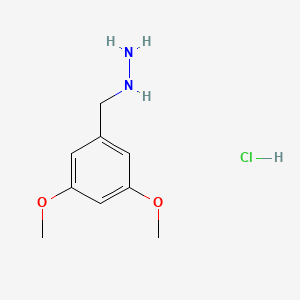 molecular formula C9H15ClN2O2 B2604381 (3,5-Dimethoxybenzyl)hydrazine hydrochloride CAS No. 1351648-68-4; 887596-61-4