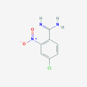 molecular formula C7H6ClN3O2 B2604387 4-Chloro-2-nitrobenzenecarboximidamide CAS No. 1378667-86-7