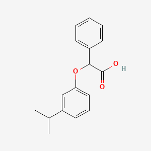 molecular formula C17H18O3 B2604390 2-Phenyl-2-[3-(propan-2-yl)phenoxy]acetic acid CAS No. 938154-61-1