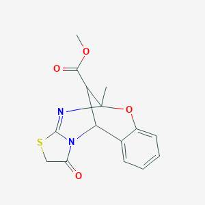 Methyl 5-methyl-1-oxo-1,2,5,11-tetrahydro-5,11-methanobenzo[g]thiazolo[2,3-d][1,3,5]oxadiazocine-13-carboxylate