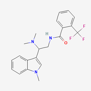 N-[2-(dimethylamino)-2-(1-methyl-1H-indol-3-yl)ethyl]-2-(trifluoromethyl)benzamide