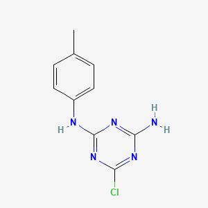 molecular formula C10H10ClN5 B2604419 6-chloro-2-N-(4-methylphenyl)-1,3,5-triazine-2,4-diamine CAS No. 38862-31-6