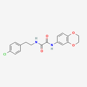 molecular formula C18H17ClN2O4 B2604422 N1-(4-chlorophenethyl)-N2-(2,3-dihydrobenzo[b][1,4]dioxin-6-yl)oxalamide CAS No. 941984-09-4