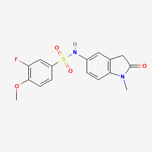 3-fluoro-4-methoxy-N-(1-methyl-2-oxoindolin-5-yl)benzenesulfonamide
