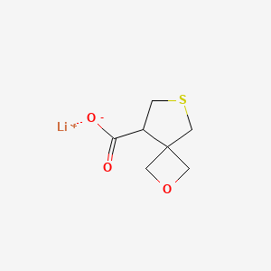 molecular formula C7H9LiO3S B2604448 锂；2-氧杂-6-硫杂螺[3.4]辛烷-8-羧酸盐 CAS No. 2460754-33-8