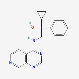 molecular formula C18H18N4O B2604450 1-Cyclopropyl-1-phenyl-2-(pyrido[3,4-d]pyrimidin-4-ylamino)ethanol CAS No. 2380141-90-0