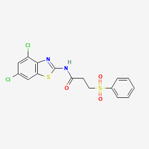 N-(4,6-dichlorobenzo[d]thiazol-2-yl)-3-(phenylsulfonyl)propanamide