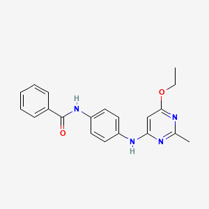 N-(4-((6-ethoxy-2-methylpyrimidin-4-yl)amino)phenyl)benzamide